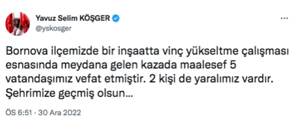 İzmir'de otel inşaatında kule vinç devrildi! 5 ölü 2 yaralı...